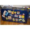 Image 1 : ANTIQUE METAL TRUNK FULL OF OLD TRAVEL STICKERS