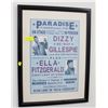 Image 1 : DIZZY GILLESPIE JAZZ CONCERT POSTER FRAMED