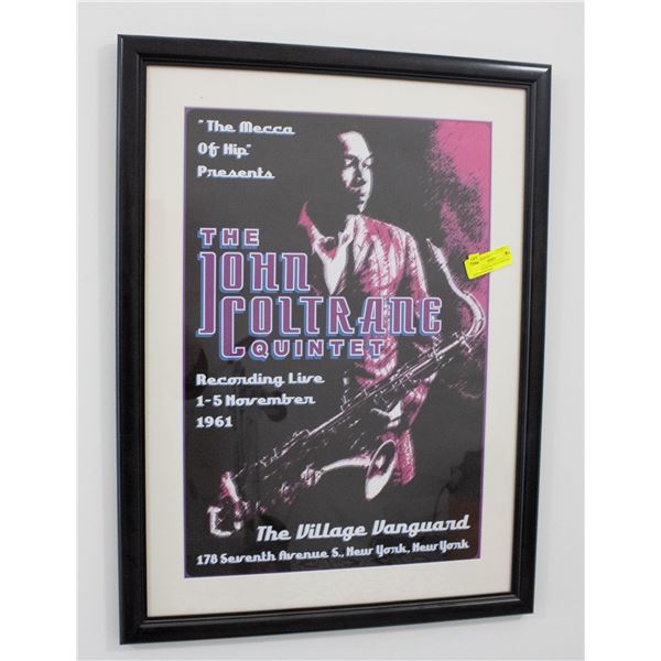 JOHN COLTRANE JAZZ CONCERT POSTER FRAMED