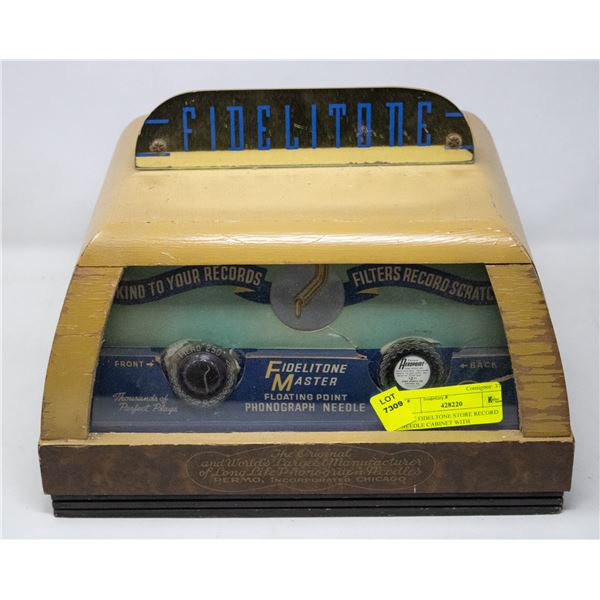 1940S FIDELTONE STORE RECORD NEEDLE CABINET WITH