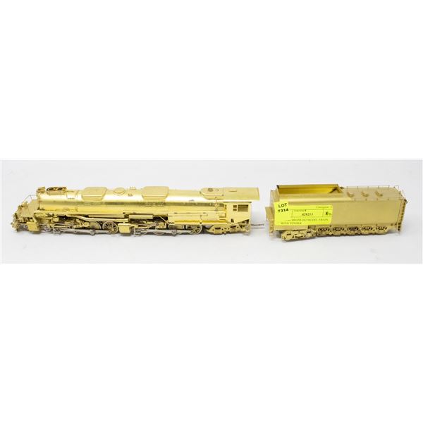 LARGE BRASS HO MODEL TRAIN WITH TENDER