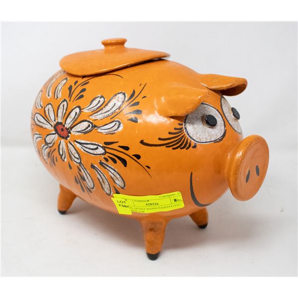 1960S ARTIST HAND PAINTED PIG COOKIE JAR