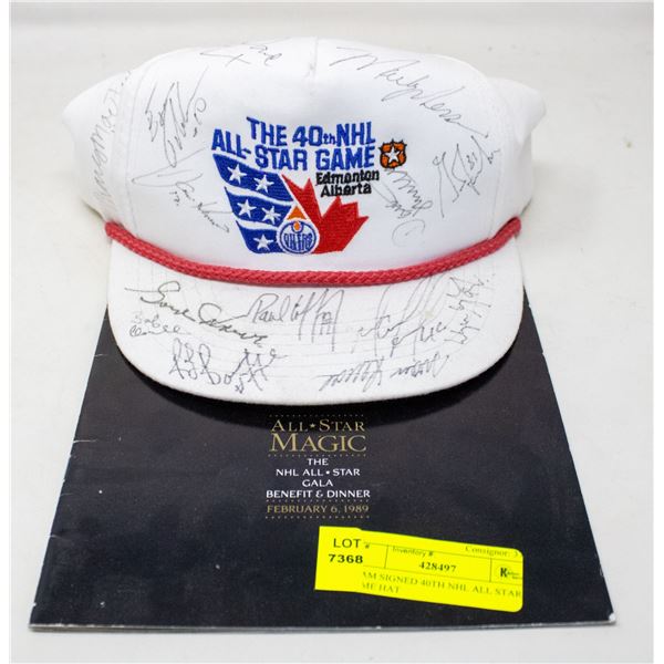 TEAM SIGNED 40TH NHL ALL STAR GAME HAT