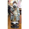 Image 1 : HEAVY 3 FOOT TALL HAND CARVED ASIAN WOODEN STATUE