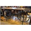Image 1 : ARTIST BUILT BICYCLE WOODEN SIDE TABLE WITH STAND