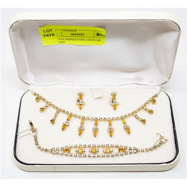 VINTAGE RHINESTONE COSTUME JEWELRY