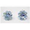 VINTAGE BLUE CRYSTAL EARRINGS