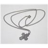 Image 1 : ITALIAN MADE CROSS ON SILVER TONE CHAIN