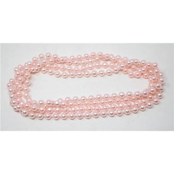 LONG PINK BEADED BRACELET