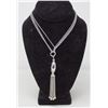 Image 1 : SILVER TONE DROP PENDANT NECKLACE