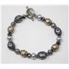 Image 1 : BLACK AND SILVER BEADED BRACELET