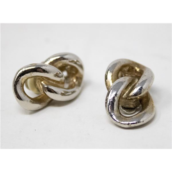 PAIR SILVER TONE CLIP EARRINGS