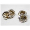 Image 1 : PAIR SILVER TONE CLIP EARRINGS