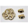 Image 1 : GOLD TONE BROOCH WITH CLIP EARRINGS