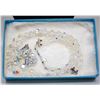 Image 1 : CRYSTAL BEADED NECKLACE W MATCHING EARRINGS