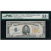 1934A $5 N Africa Silver Certificate PMG 53EPQ