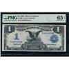 1899 $1 Black Eagle Silver Cert PMG 65EPQ