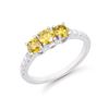 Image 2 : 14KT White Gold 1.28ctw Yellow Diamond Ring