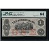 Image 1 : 1850's $1 Newton NJ Obsolete Note PMG 64