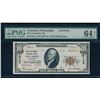 1929 $10 Columbus MS National PMG 64EPQ