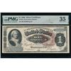 Image 1 : 1886 $1 Martha Washington Silver Cert PMG 35