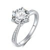 Image 1 : Ladies Sparkling 3 Ct White Fire Moissanite Ring