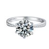 Image 2 : Ladies Sparkling 3 Ct White Fire Moissanite Ring