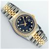 Image 3 : Rolex Mens 2 Tone Black String VS Diamond Datejust Wristwatch