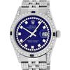 Image 2 : Rolex Mens Stainless Steel Blue String Diamond & Sapphire Datejust Wristwatch