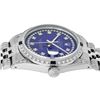 Image 7 : Rolex Mens Stainless Steel Blue String Diamond & Sapphire Datejust Wristwatch