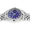 Image 8 : Rolex Mens Stainless Steel Blue String Diamond & Sapphire Datejust Wristwatch