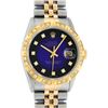 Image 1 : Rolex Mens 2 Tone Blue Vignette Diamond Datejust Datejust