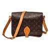 Image 1 : Louis Vuitton Brown Monogram Canvas Leather Cartouchiere MM Bag