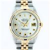 Image 1 : Rolex Mens 2 Tone MOP Sapphire Diamond Channel Set Datejust 36MM Wristwatch