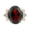 Image 2 : 10.20 ctw Garnet and Diamond Ring - 14KT Yellow Gold