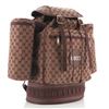 Image 1 : Gucci Red GG Supreme Coated Canvas with Applique Multiple Pocket Large Backpack