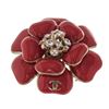 Image 2 : Chanel Red Camelia CC Brooch