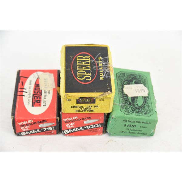 233 Pieces 6mm Cal Projectiles