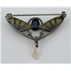 Image 2 : Sterling Silver Inlaid Butterfly Brooch