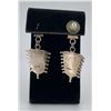 Image 2 : Zuni Petit Point Turquoise Sterling Lapis Earrings