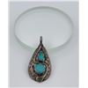Image 1 : Effie Calavaza Sterling Silver Turquoise Pendant