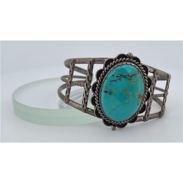 Sterling Silver Navajo Turquoise Bracelet