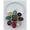 Image 1 : Sterling Silver Precious Stone Pendant