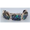 Image 1 : Sterling Silver Abalone Link Bracelet