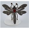 Image 1 : Sterling Silver Carnelian Dragonfly Brooch