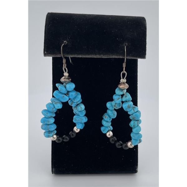 Sterling Silver Turquoise Navajo Earrings