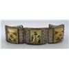 Image 1 : Persian Painted Sterling Silver Link Bracelet