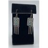 Image 1 : Sterling Silver Zuni Turquoise Earrings