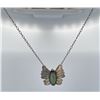 Image 1 : Navajo Sterling Turquoise Butterfly Necklace