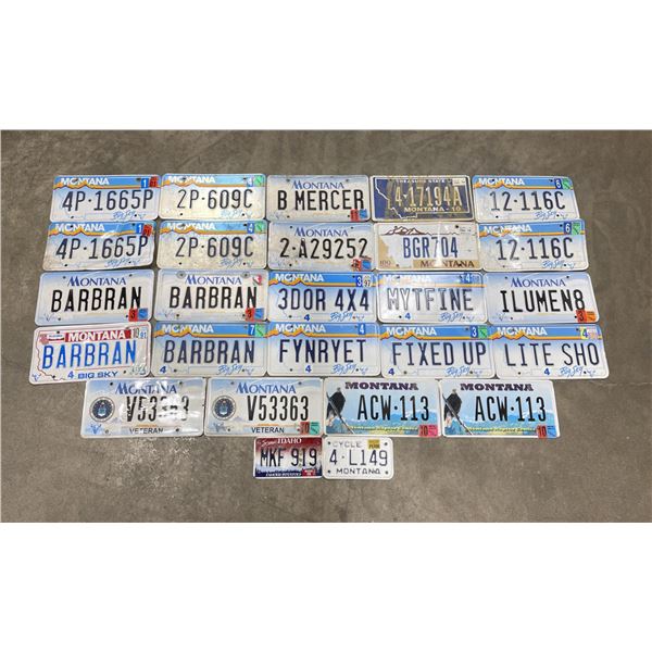 Collection of Montana License Plates